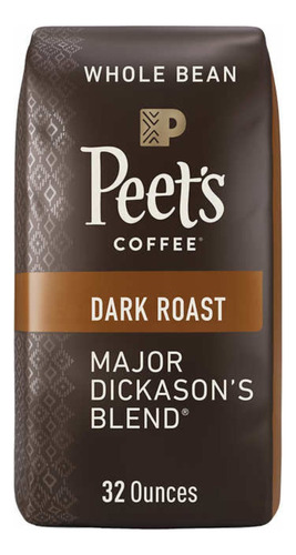 Peets Café Dark Roast Major Dickasons Blends Grano Entero 2l