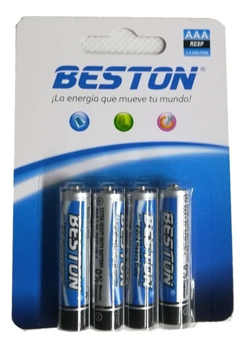 4 Baterías Pilas Aaa Carbón 1.5 V Beston