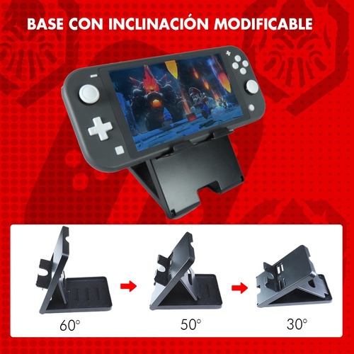 Kit Para Nintendo Switch Lite Rosa Turquesa Estuche Rigido