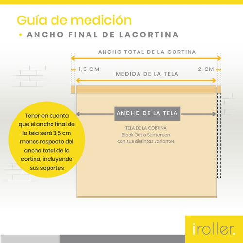Cortina Roller Sun Screen 5% Gris 2,00 X 2,20