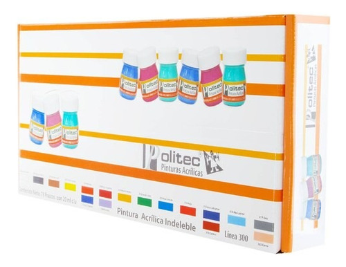 Pintura Acrílica Politec 20 Ml Set 78 Piezas