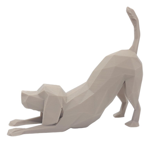 Estátua De Cachorro Em Areia Impresso Em 3d 10x4x10cm