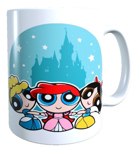 Taza - Tazón Diseño Chicas Superpoderosas Princesas 320 Cc