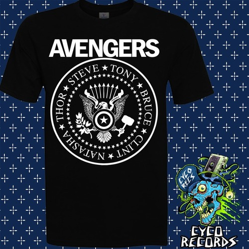 Avengers - Ramones - Clasicas - Polera- Cyco Records