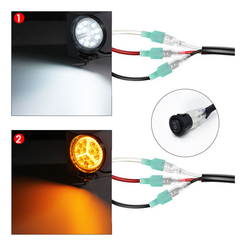 Kit Wg De Barra De Luz Led, 480 W, 2 Cables, Relé De 12 V, I