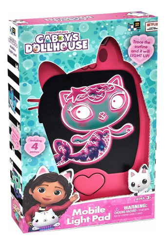 Pizarra Mágica Mobile Light Pad Gabbys Dollhouse 22cm Color Rosa