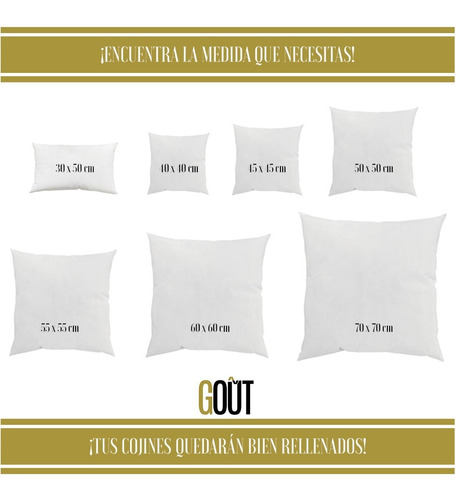 Imagen 7 de 7 de 9 Rellenos Premium Para Cojín Decorativo 50x50 Cm Marca Goût