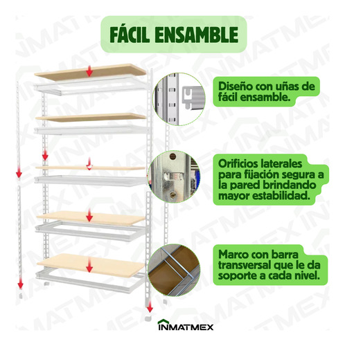Estante Rack/organizador Con 5 Niveles Anaquel Metálico 2pz