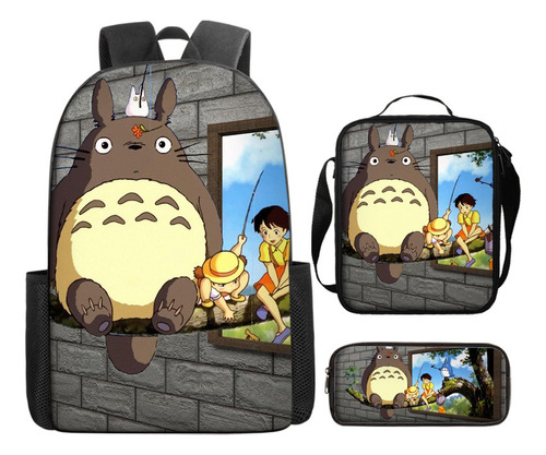 Mochila Infantil Hayao Miyazaki Totoro Con Dibujos Animados