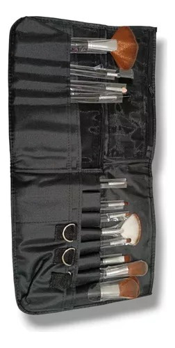 Set Bolso Riñonera Porta Brochas De Maquillaje Brochero 