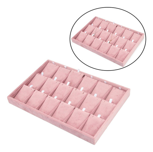 N Organizador De Joyas, Cajón De Joyería Bandeja Collar Rosa