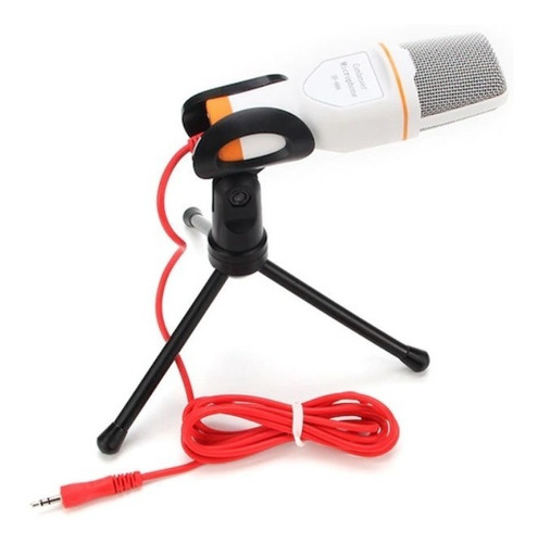 Microfono De Condensador Sf-666 3.5mm Profesional - Blanco