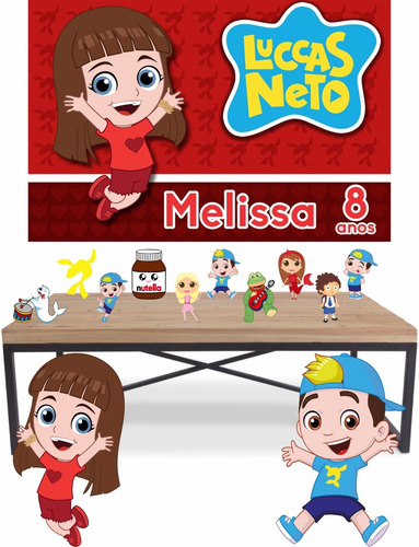 Luccas Neto E Gi - Kit Display 8 De Mesa 2 Chão + Painel