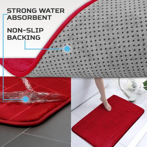Alfombras De Baño Effiliv De 5 Piezas - Mats De Espuma De Me