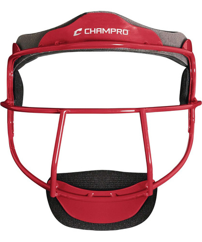 Casco Careta Picher Softbol Slowpitch Pitcher Filder Adulto Color Rojo