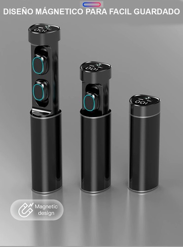 Audífonos Retractiles Con Caja Linterna Bluetooth5.2 Estéreo