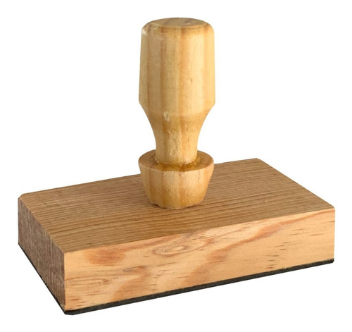 Sellos De Goma Personalizados 14x5 Cm Base De Madera