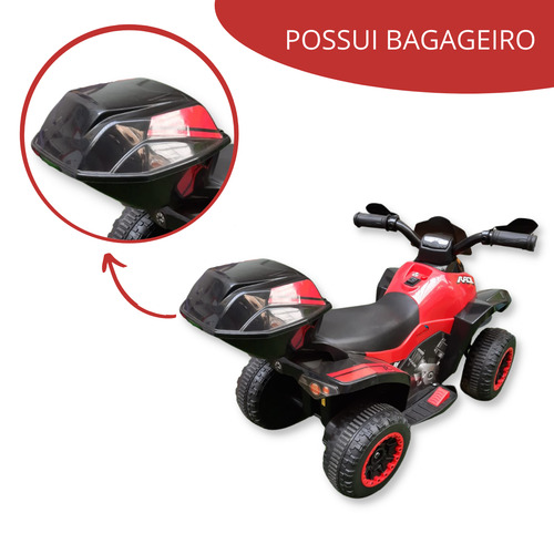 Mini Quadriciclo Elétrico Infantil 6v Vermelho Bw129vm Importway