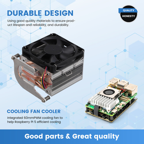 Ventilador De Radiador Pwm Bl Para Raspberry Pi5/5b Argon Th