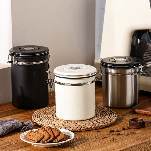 Vasilha De Café, Recipiente Hermético Para Grãos Com Date Tr