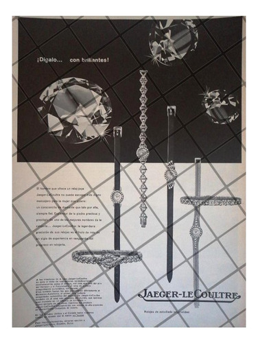 Cartel Retro 1957 Relojes Jaeger Lecoultre 1958 /raro