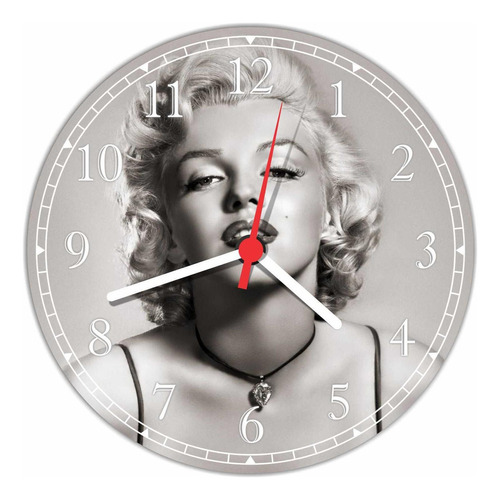 Relógio Parede Marilyn Monroe Vintage Retrô Decoração Quartz