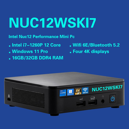 Intel Nuc Nuc12wski7 Mini Pc/htpc, Windows 11 Mini Computado