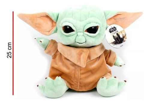 Imagen 2 de 6 de Peluche Baby Yoda 25 Cm Pelicula Star Wars Mandalorian Ed