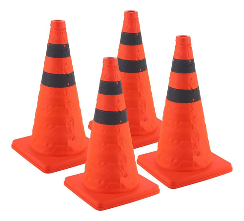 Conos De Tráfico De 28 Pulgadas, 4pcs Conos De Naranja Para