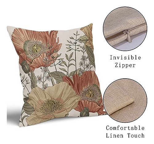 Juego De 2 Fundas De Almohada Vintage 45 X 45 Cm