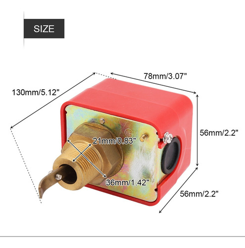 / R3/4 Interruptor Flujo Automático Tipo Paleta 15a250v