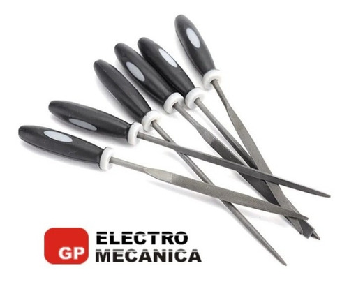Imagen 2 de 7 de Juego De Limas Para Matricero 6 Piezas Ruhlmann 3 X 150 Mm