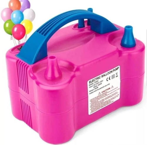 Inflador De Globos Electrico Super 600w 2 Salidas Doble Pico