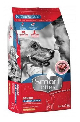 Imagen 1 de 1 de Smart Bites Platinum Care Alimento Para Perro Senior 7 Kg