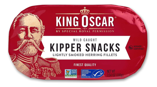 Kipper Snacks, Filetes De Arenque Ahumados, 3.54 Oz, Paquete