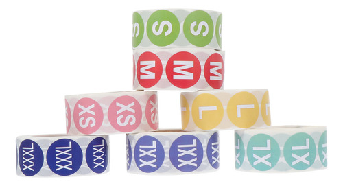 Etiquetas Adhesivas Para Tallas De Ropa, 7 Rollos
