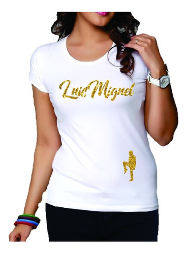 Playera Luis Miguel Luismi Edición Glitter Dorado Silueta V2