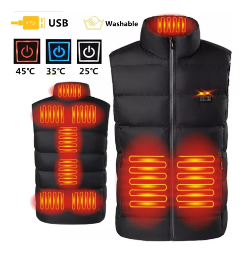 Parka Térmica Con Calefacción Eléctrica Usb De Invierno