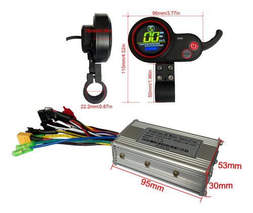 Scooter Elétrico Controlador Dc Sem Escova Display Lcd