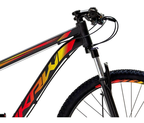 Bicicleta Aro 29 Krw Spot Alum Shimano Acera 27v Trava Sx13 Cor Preto/Amarelo e Vermelho
