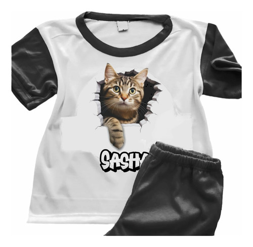 Pijamas Gatos Infantiles Con Nombres Personalizados - 6301