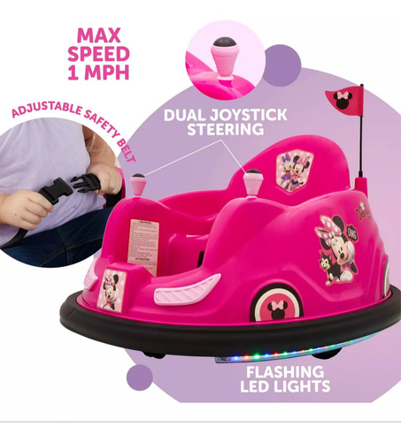 Carrito Chocón Disney Minnie Mouse 6v Bumper Car