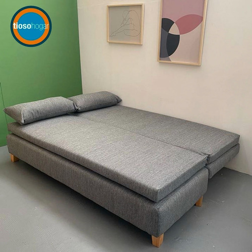 Imagen 5 de 10 de Sofa Cama 3 Cuerpos Convertible Living Sillon Diseño