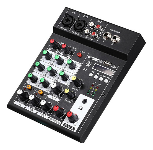 Dj Mixer Board Mezclador Digital Portátil De 4 Canales