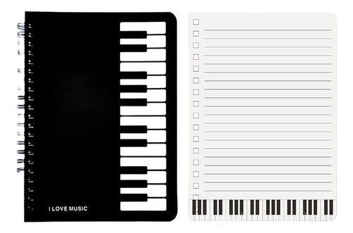 Cuaderno Con Diseño De Piano A5, 20x14 Cm, Pack De 3