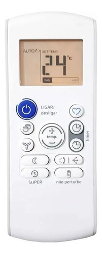 Controle Remoto Para Ar Condicionado Comfee Rg57b/bgef Cor Branco