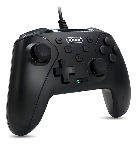 Controle Knup KP-CN700 USB Multiplataforma PS3 Switch PC Preto