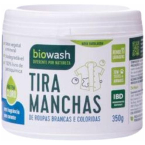 Kit 3 Tira Manchas Biodegradável Biowash 350g
