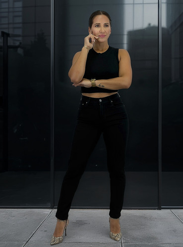 Jean Chupin Negro Dama Lou Jeans
