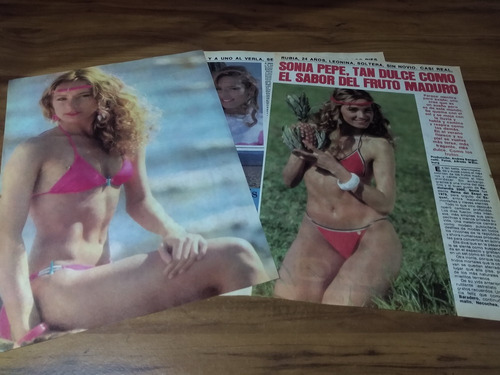 (ak454) Sonia Pepe * Clippings Revista 3 Pgs * 1982